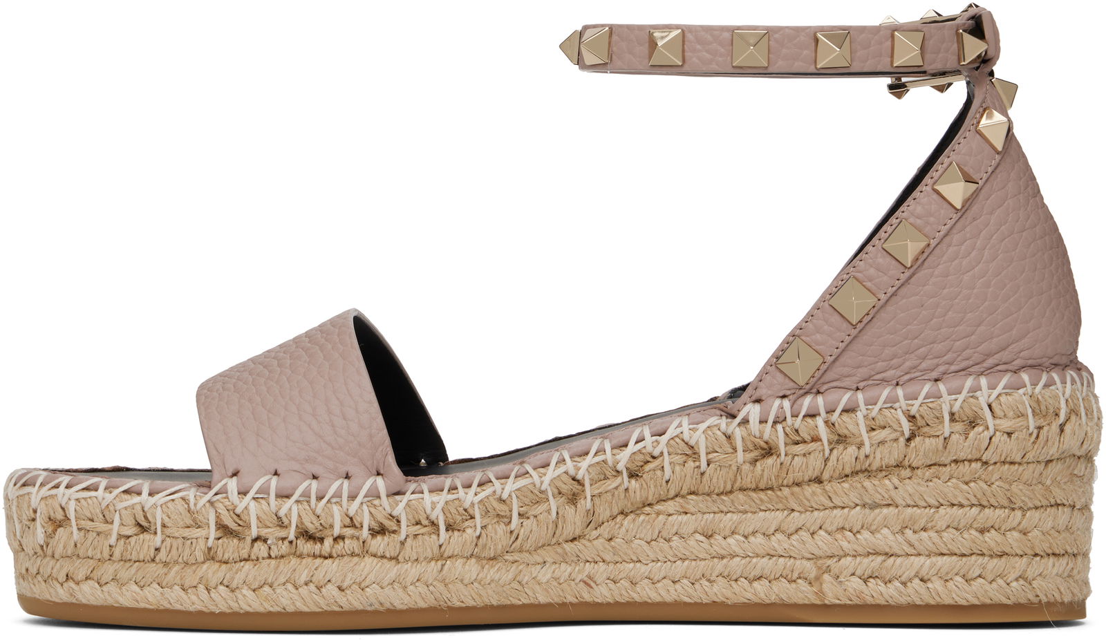 Valentino Garavani Double Rockstud Espadrille Wedge Sandals