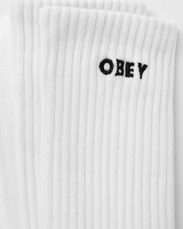 Ponožky OBEY Bold Socks Biela | 100260144-WHT, 4