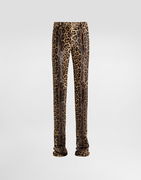 Dolce & Gabbana Leopard-Print Calf Hair Trousers