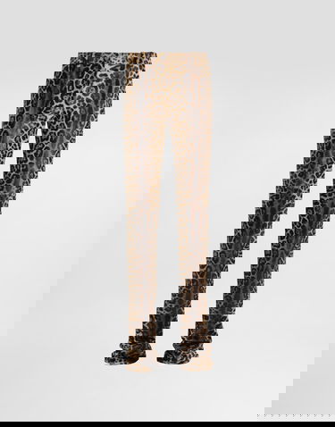 Nohavice Dolce & Gabbana Dolce & Gabbana Leopard-Print Calf Hair Trousers Rôznofarebný | FTDE8LHULXRS9001, 0