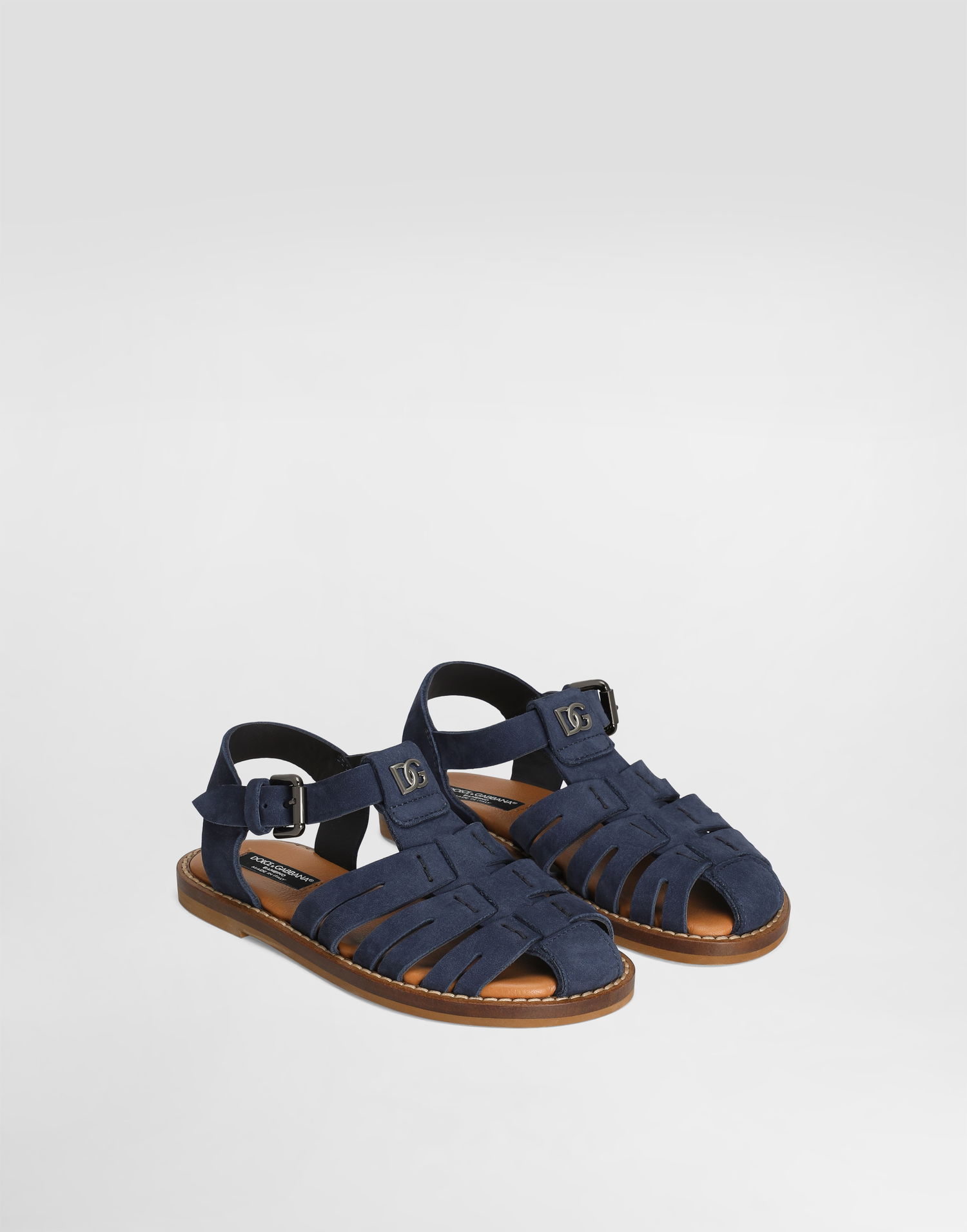 Doplnky Dolce & Gabbana Dolce & Gabbana Nubuck Fisherman Sandals Modrá | DA5279A106180650, 1