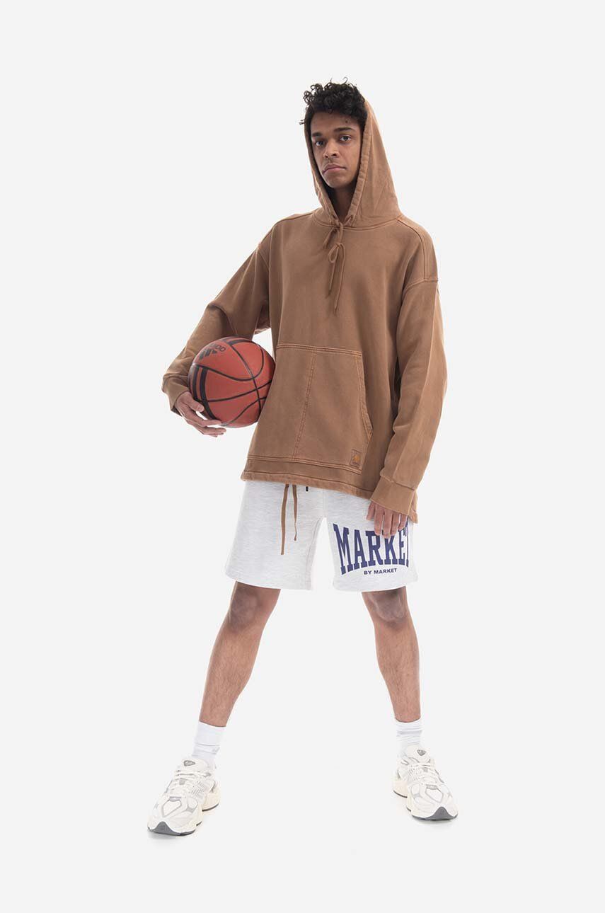 Šortky MARKET Persistent Logo Sweatshorts Šedá | 395000601.0016, 1