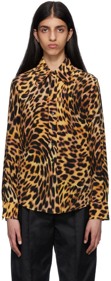 Košeľa Stella McCartney Stella McCartney Leopard Print Silk Shirt Žltá | 6200163AS200, 0