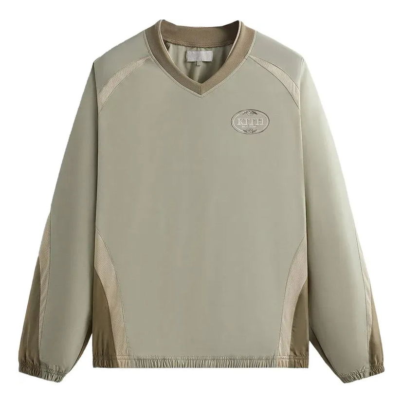 Sveter KITH KITH Dayton Mesh Combo Pullover Zelené | KHM031821-391