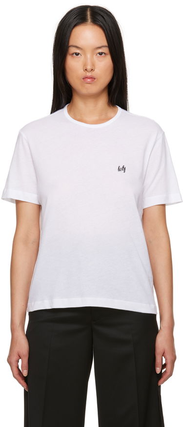Tričko Ann Demeulemeester Dagmar Embroidered Logo T-Shirt Biela | 2302-W-JTS02-23-FA206-001, 0