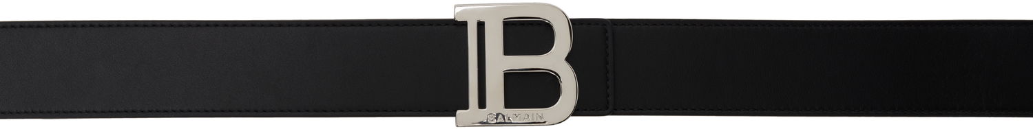 Opasok Balmain Balmain Smooth Leather B Belt Čierna | EM1WJ000LVTL, 0