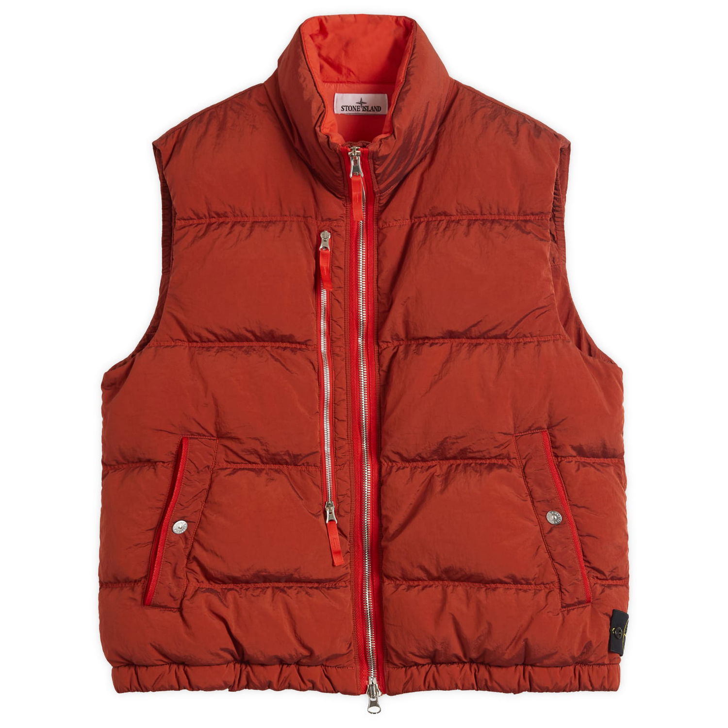Vesta Stone Island Stone Island EcoNyl Down Vest, Size Large Červená | K2S15G100006-V0018, 0