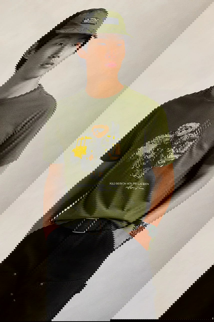 Tričko Polo by Ralph Lauren Cotton Polo Bear Jeep Graphic T-shirt Zelené | 710854497, 0