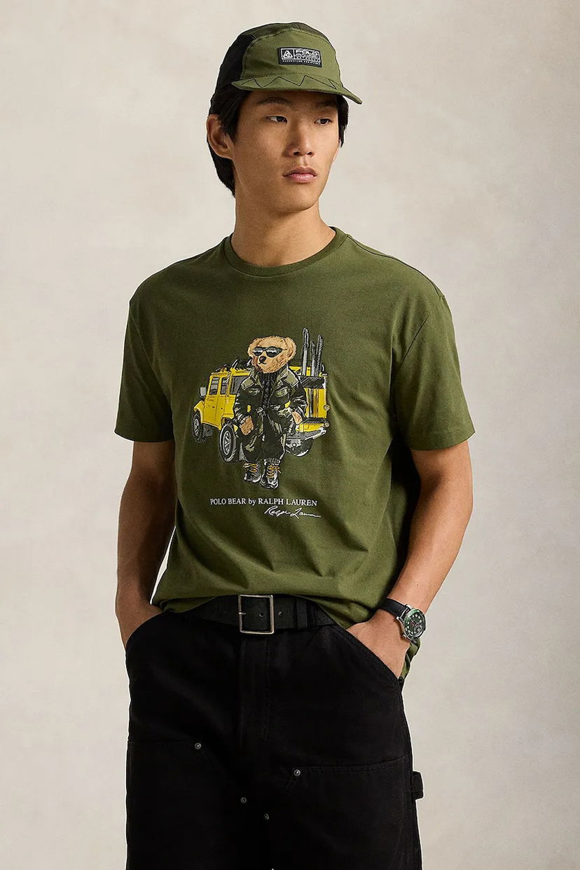 Tričko Polo by Ralph Lauren Cotton Polo Bear Jeep Graphic T-shirt Zelené | 710854497