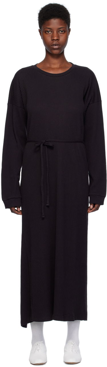 Šaty Baserange Kaftan Midi Dress Čierna | DRSH-RIB-000, 0