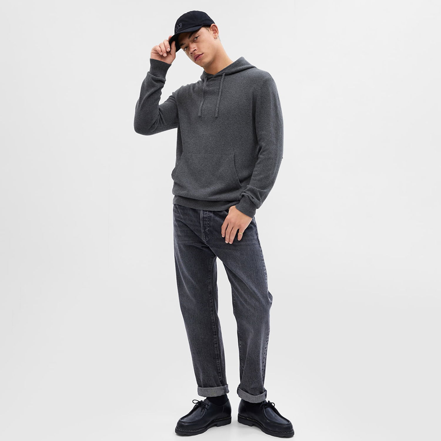 Mikina GAP Cashsoft Hoodie Charcoal Heather Šedá | 774229-01, 0