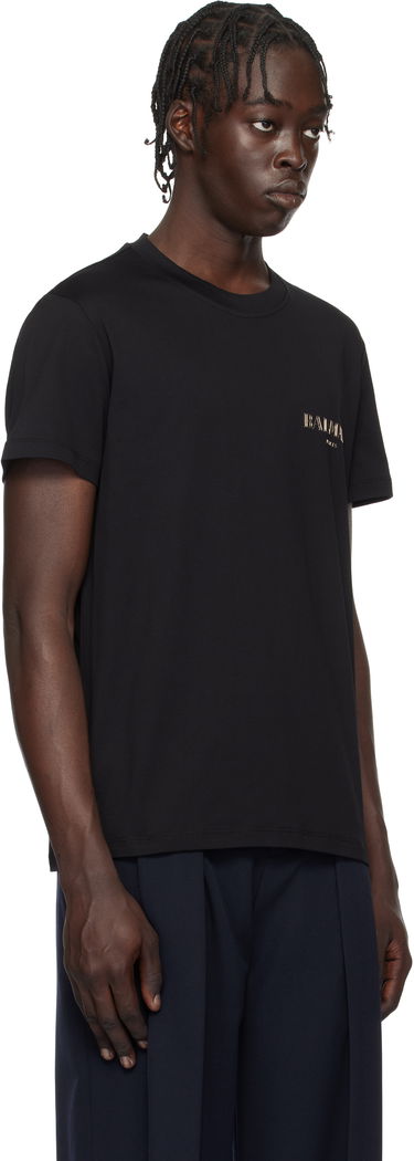Tričko Balmain Vintage Gel Logo T-Shirt Čierna | EH1EF000GD84, 1