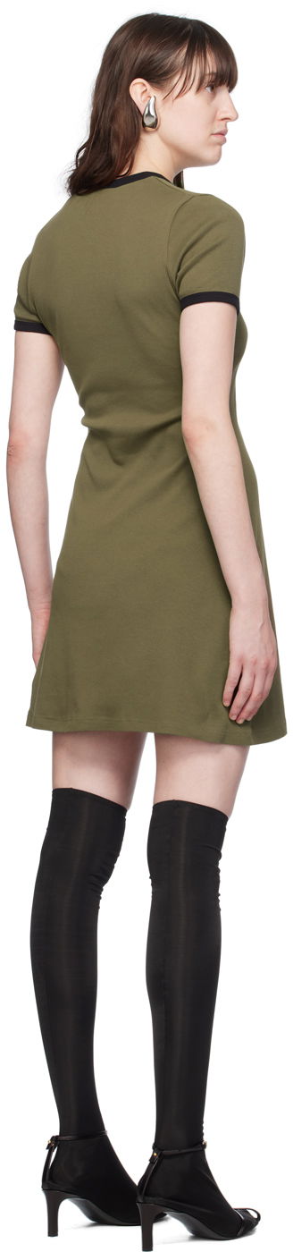 Šaty Courrèges Courrèges V-Neck Mini Dress Zelené | 224JRO397JS0070, 2