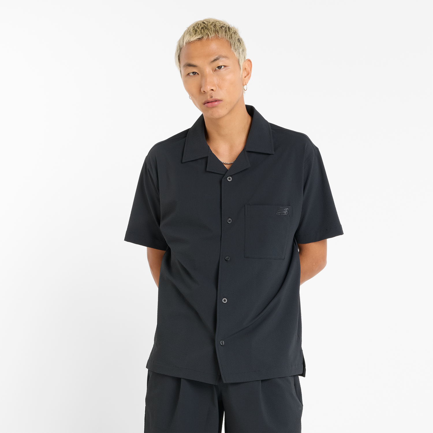 Košeľa New Balance Men's Shirt Čierna | NBMT51523BK, 0