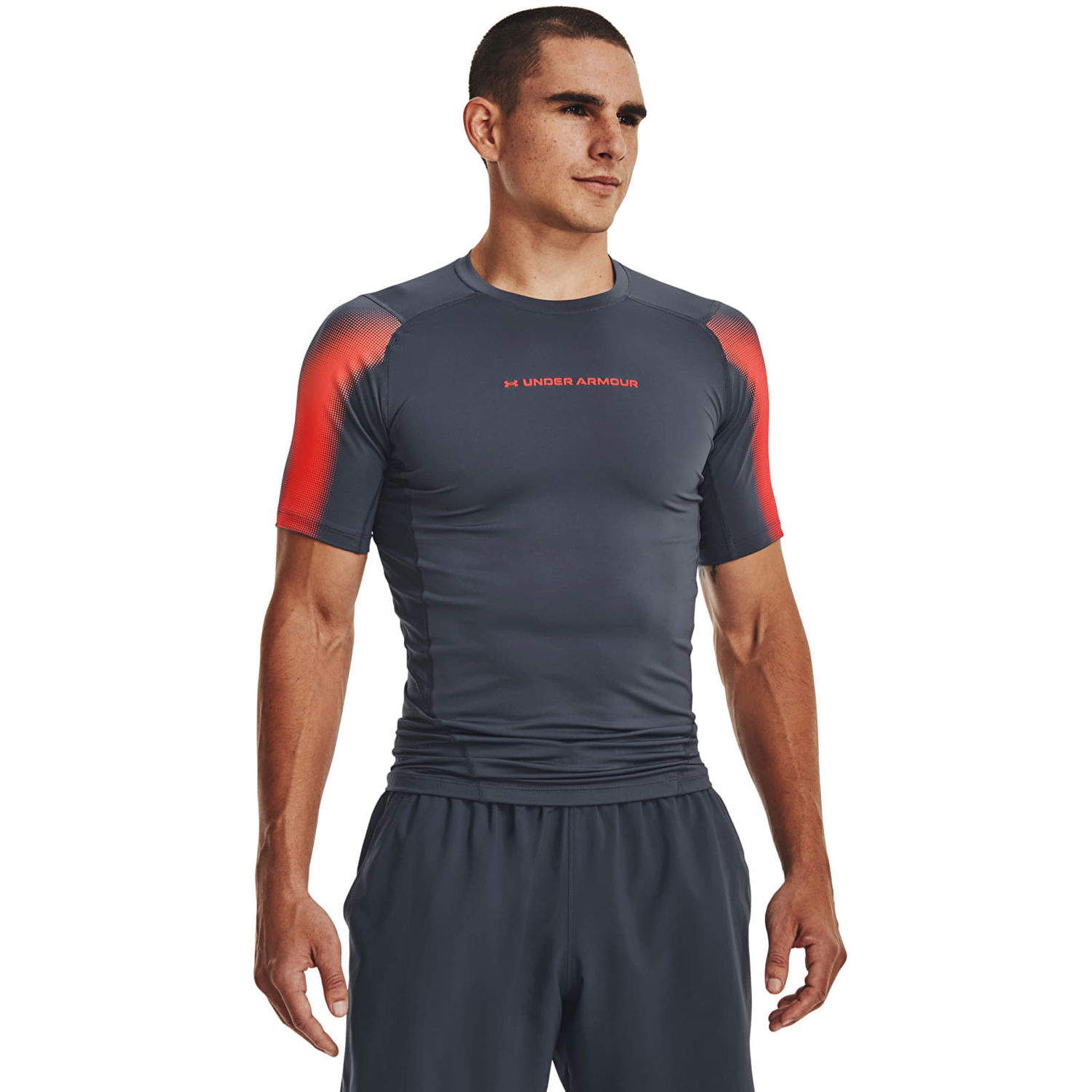 Tričko Under Armour Hg Armour Novelty Ss Gray Šedá | 1377155-044, 0
