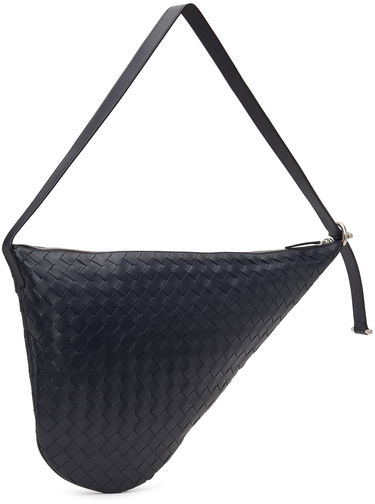 Taška cez rameno Bottega Veneta Bottega Veneta Virgule Intrecciato Leather Shoulder Bag Navy | 743574V2HL1, 1