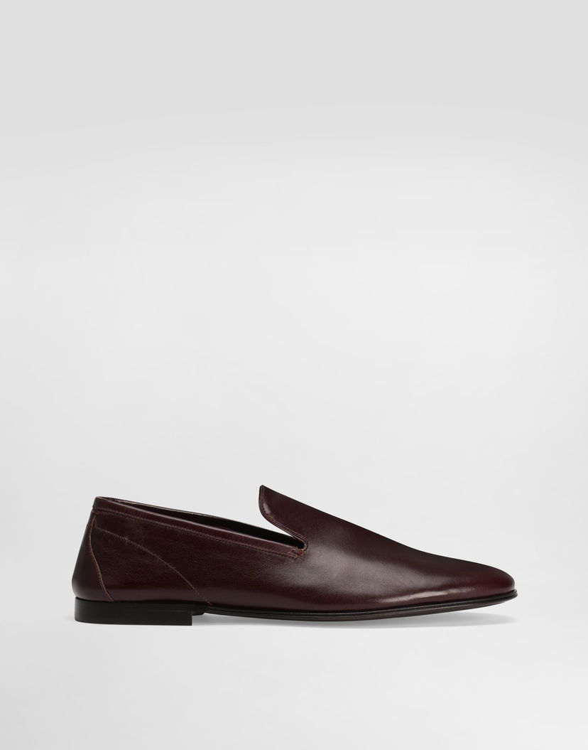 Doplnky Dolce & Gabbana Dolce & Gabbana Erice Leather Slippers Hnedá | A50727AH69380308