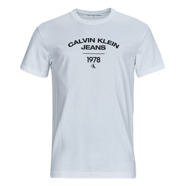 Tričko CALVIN KLEIN VARSITY CURVE LOGO T-SHIRT Tyrkysová | J30J324206-YAF, 0