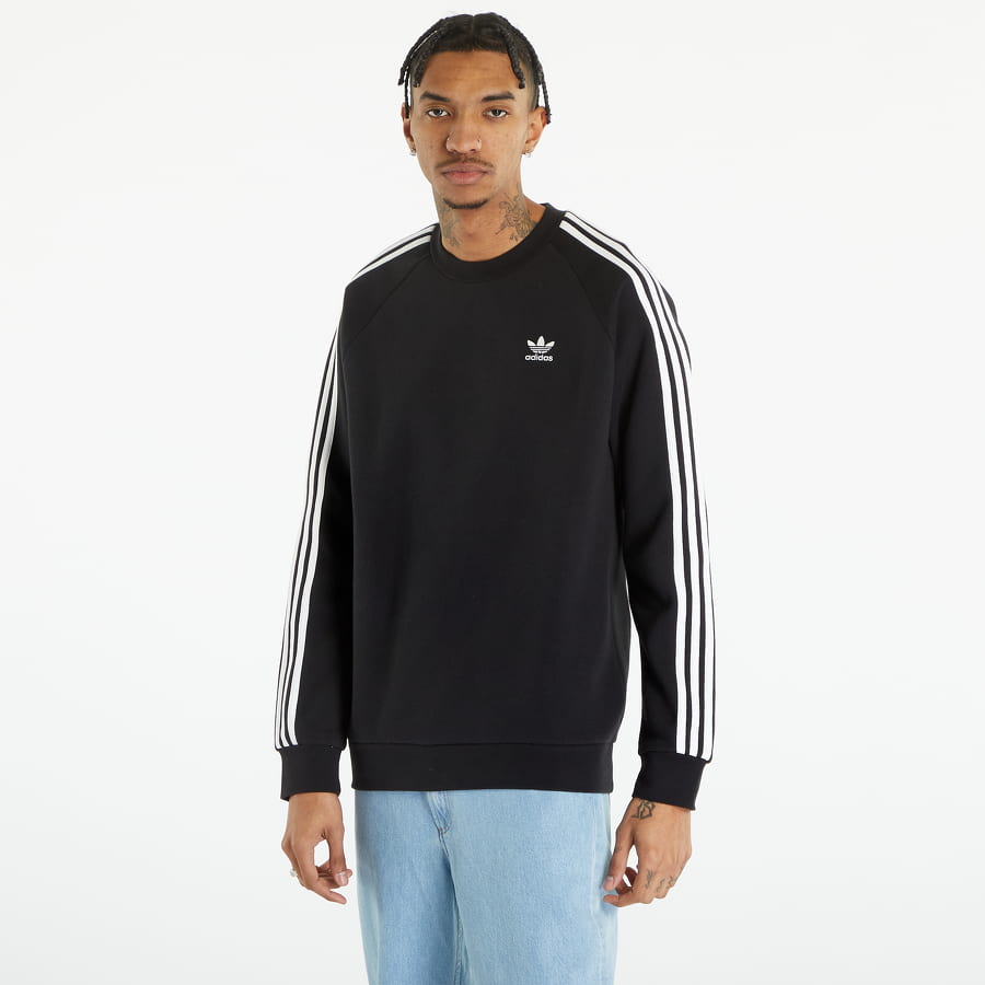 Mikina adidas Performance Adidas 3 Stripe Crew Sweat Čierna | IA4861, 0