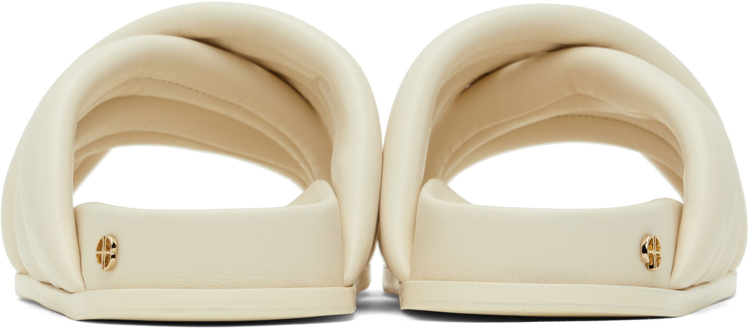 Spodná bielizeň a ponožky Anine Bing ANINE BING Lizzie Padded Slide Sandals Biela | A-14-4028-150, 1