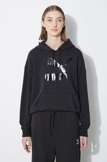 Mikina Puma Shiny Logo Hoodie Čierna | 625595, 0
