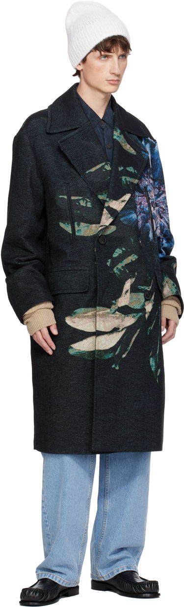 Rukavice Dries Van Noten Dries Van Noten Wool Cable-Knit Arm Warmers Navy | 252-021213-2707, 3