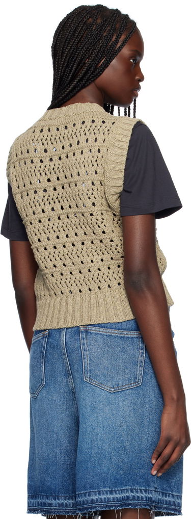 Sveter GANNI GANNI Knit Vest Béžová | K2428, 2