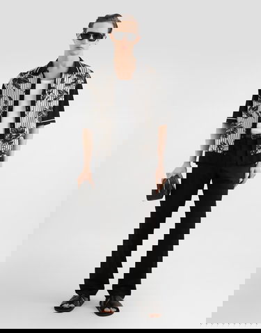 Nohavice Dolce & Gabbana Cotton Gabardine Trousers Collection Čierna | GP1I9TFUFJUN0000, 1