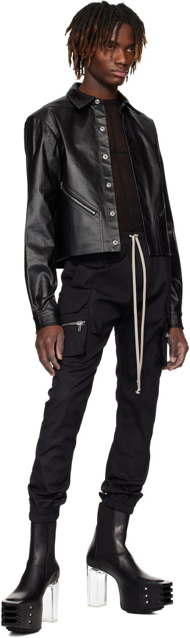 Bunda Rick Owens Rick Owens Hollywood Tour Alice Cropped Denim Jacket Čierna | RU01E5742 SCT, 3