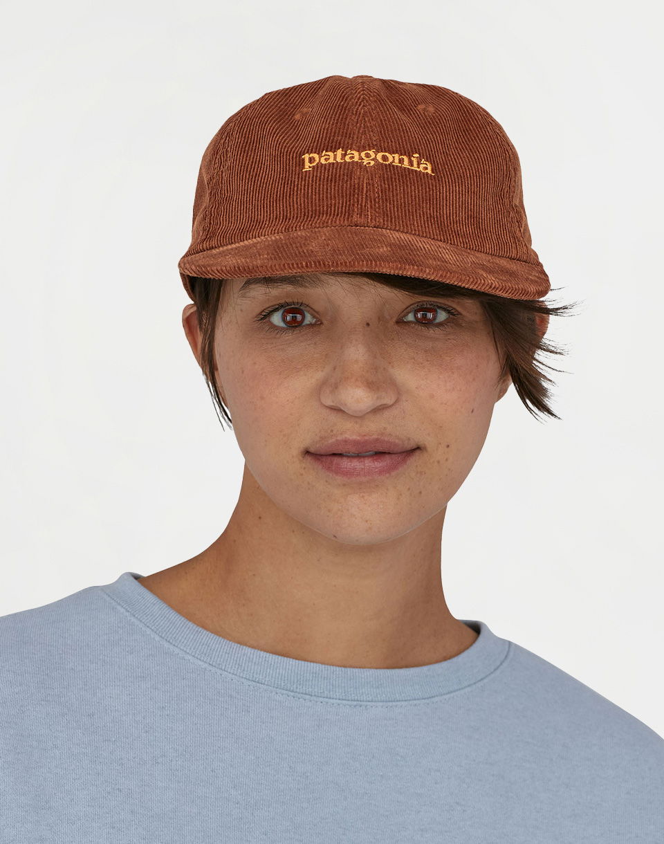 Klobúk Patagonia Corduroy Cap Text Logo Hnedá | 33535, 1
