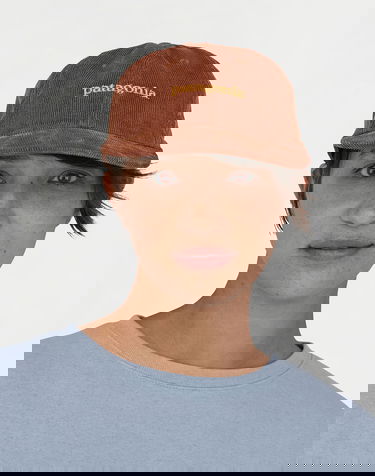 Klobúk Patagonia Corduroy Cap Text Logo Hnedá | 33535, 1