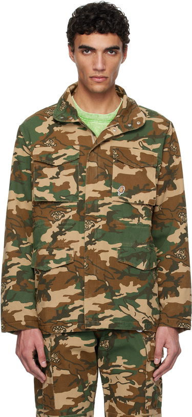 Bunda BBC IceCream ICECREAM Running Dog Woodland Camo M65 Jacket Zelené | IC24S35, 0