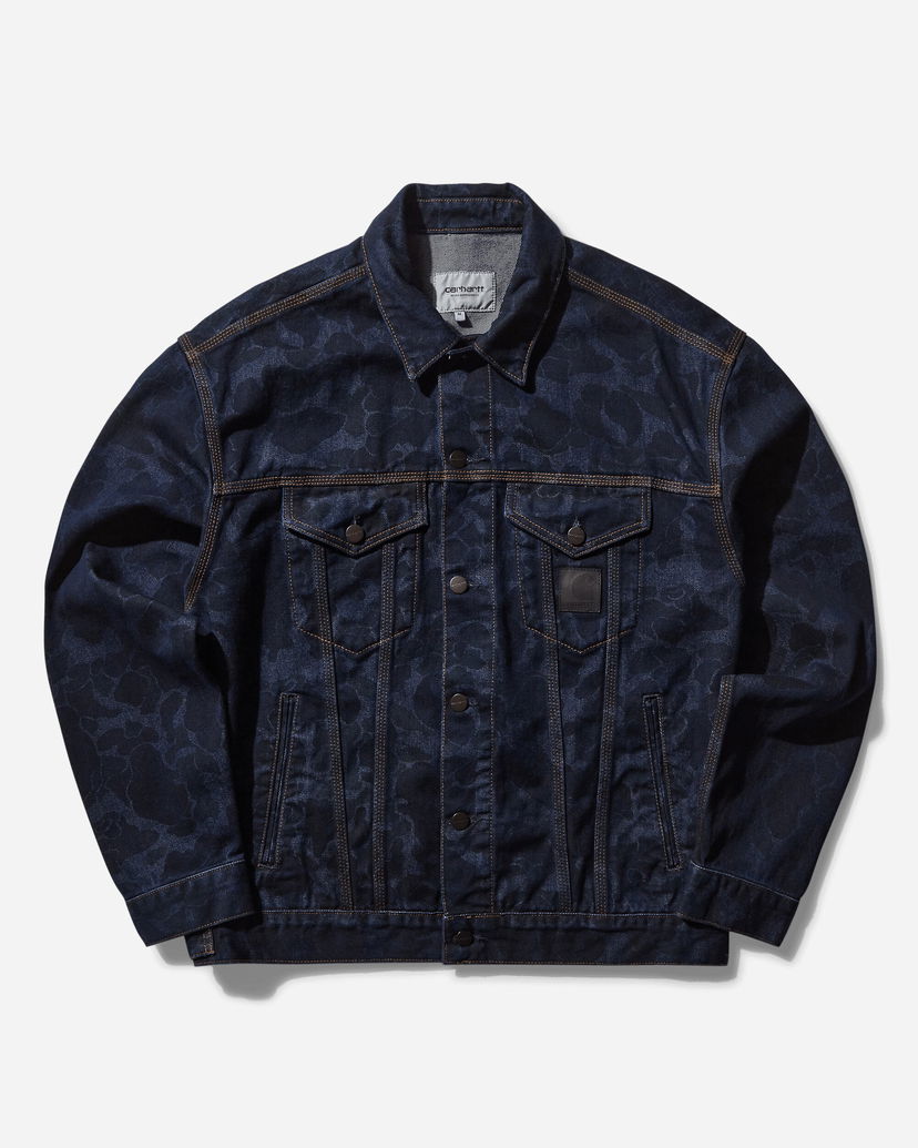 Bunda Carhartt WIP Duck Helston Jacket Camo Duck Blue (Stone Washed) Navy | I033766 21206