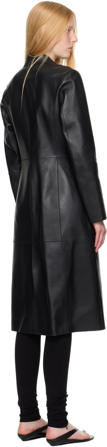 Kabáty TOTEME TOTEME Slim Leather Coat Čierna | 252-WRO0191-LE0056, 2
