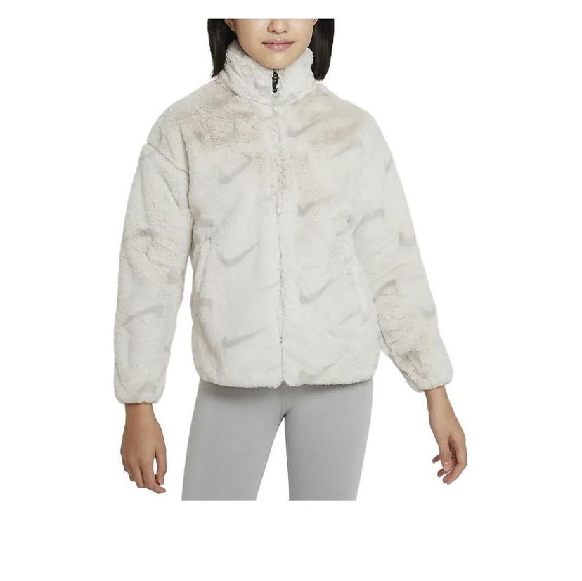 Bunda Nike Sportswear Faux Fur Jacket Biela | DV3252-072