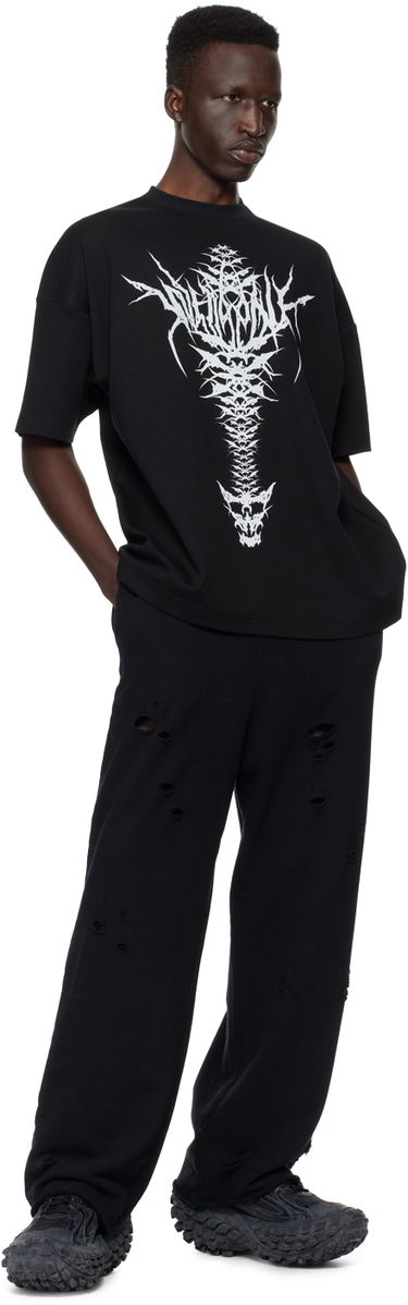 Tričko We11done We11done Spine Skull Graphic T-Shirt Čierna | WD-TT1-24-720-U-BK, 3