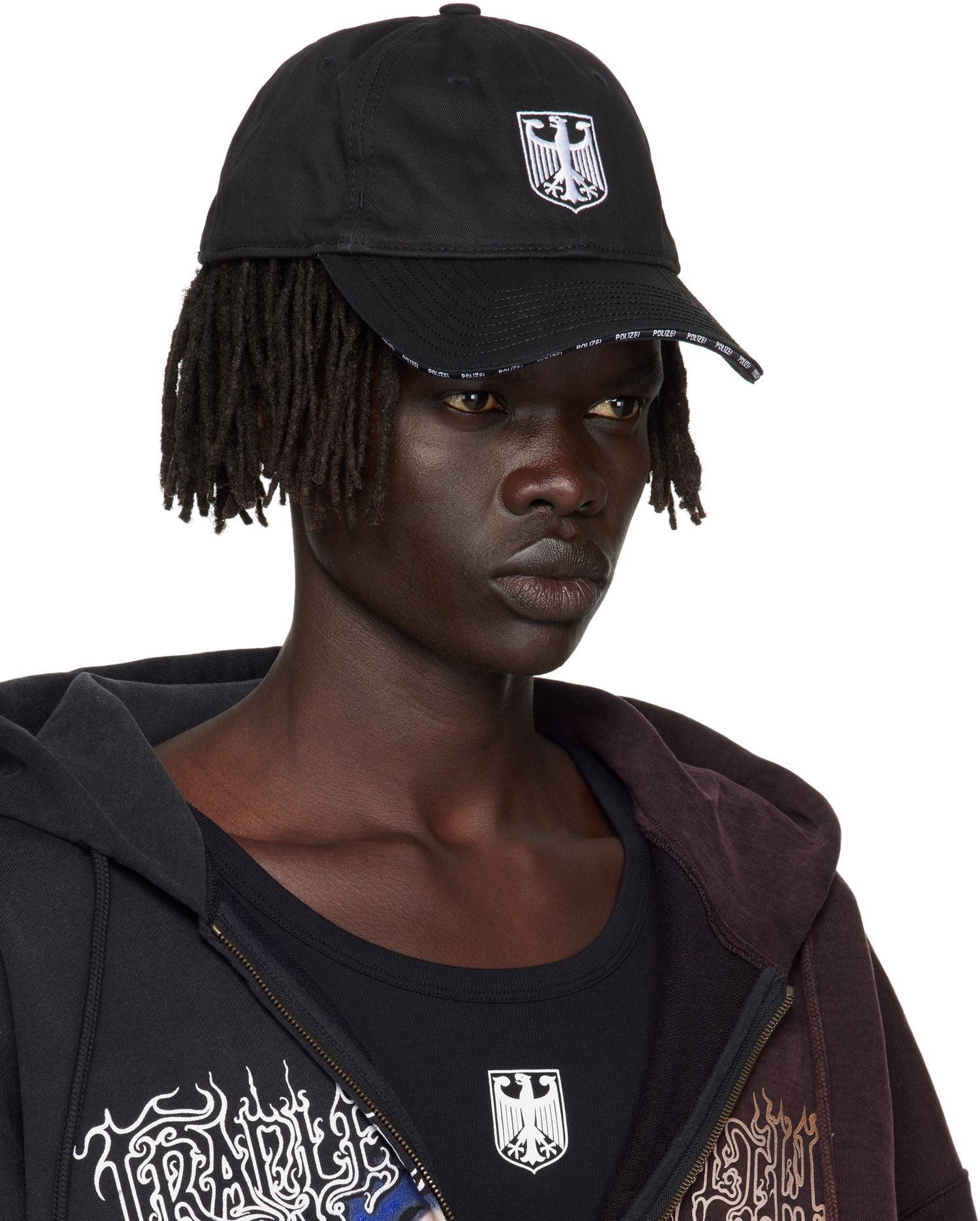 Šiltovka VETEMENTS Vetements Polizei Logo Cap Čierna | UH76CA300BW, 1