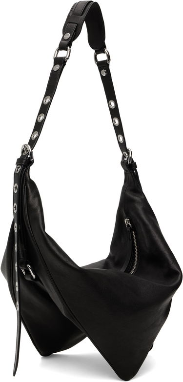 Taška cez rameno BY FAR BY FAR Trayana Washed Leather Shoulder Bag Čierna | MWBSB063LL034BK001PL, 2