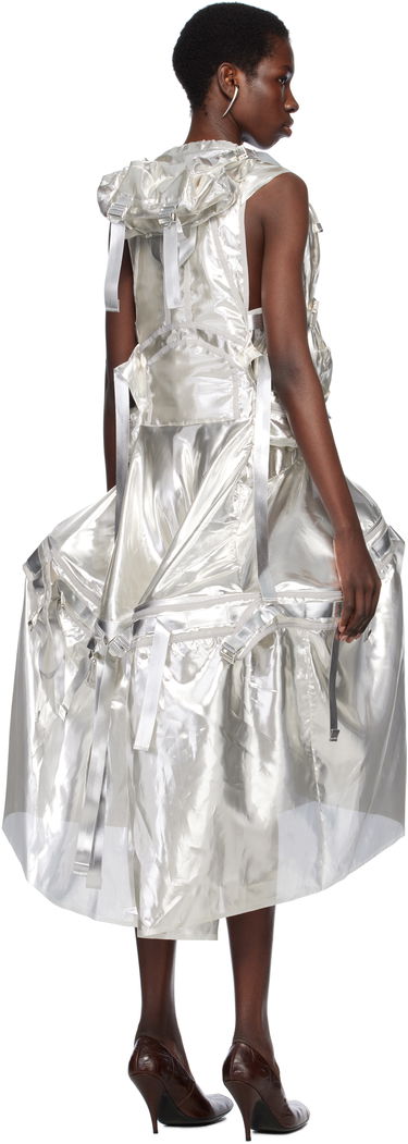 Šaty Junya Watanabe Junya Watanabe Glitter Organdy Midi Dress Biela | JO-O025-051-1, 2