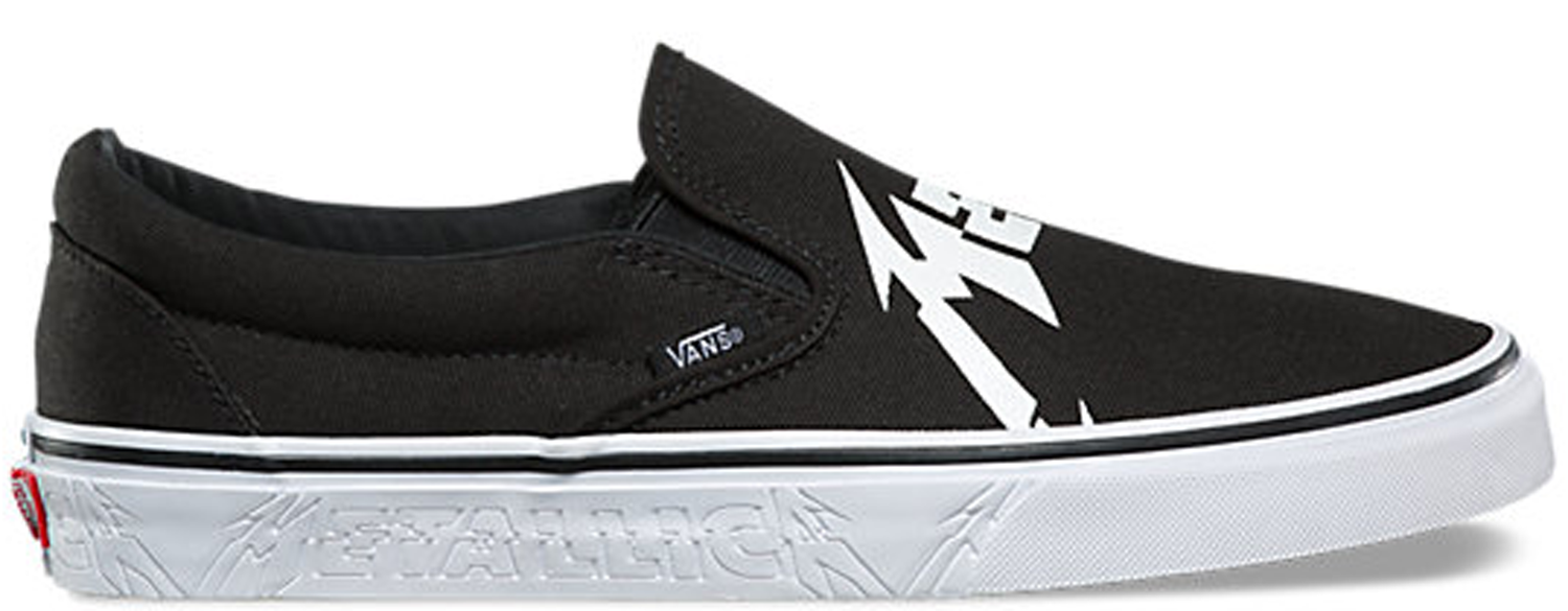 Tenisky a topánky Vans Slip-On Metallica (2018) Čierna | VN0A38F7PZJ, 0