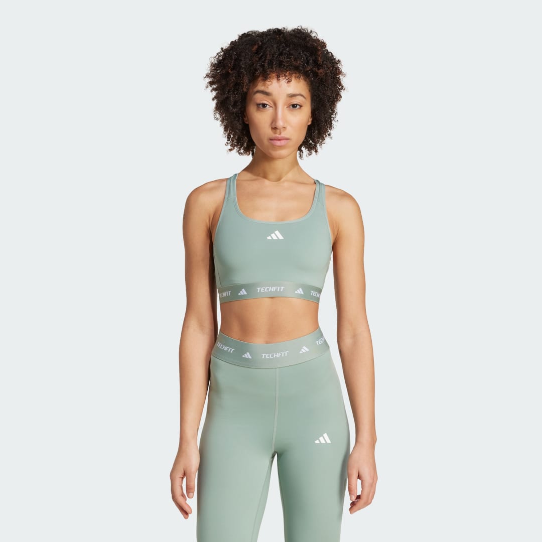 Podprsenka adidas Performance TECHFIT Bra Zelené | JP2159, 0