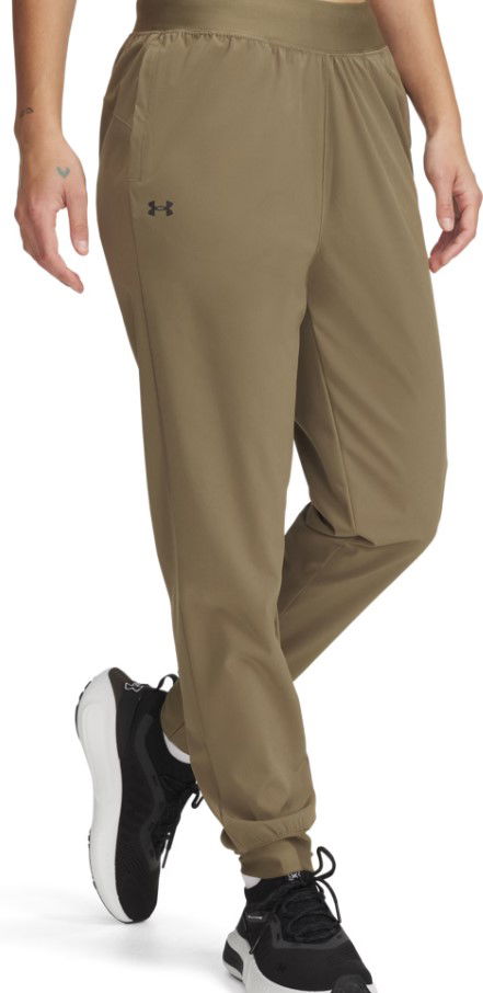 Nohavice Under Armour Under Armour UA Rival Hi Rise Woven Pants Zelené | 1382727-251