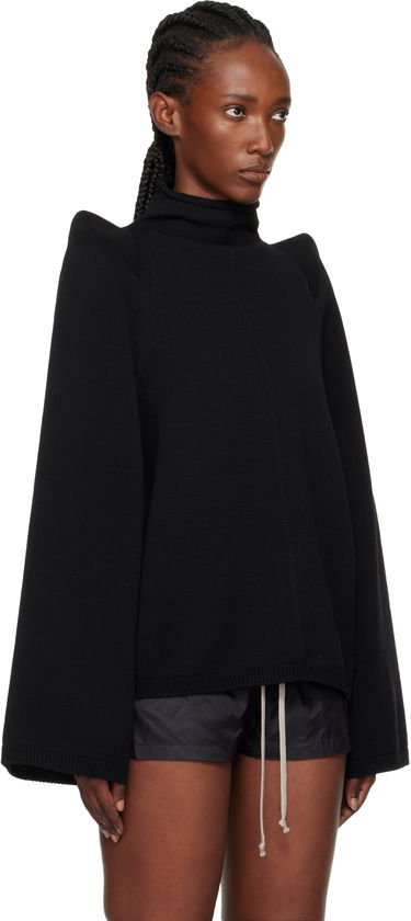 Sveter Rick Owens Concordians Con Ribbed Knit Structured Shoulder Turtleneck Šedá | RO02E4657 KWVLH, 4