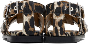 Šaty GANNI GANNI Buckle Strap Denim Sandals Béžová | S2936, 1