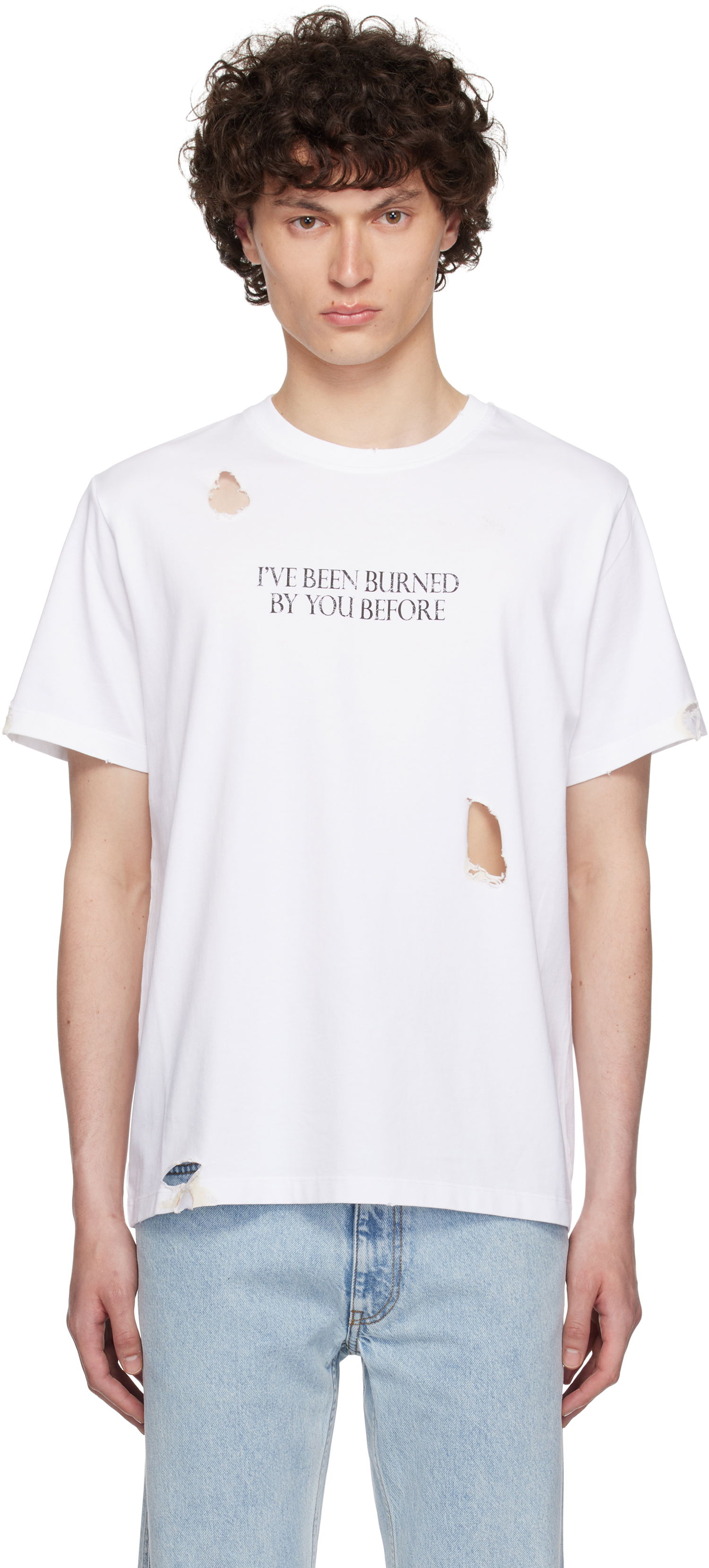 Tričko Coperni Coperni Disney 'Burned By You Before' Boxy T-Shirt Biela | DJS144F5028AMEN, 0