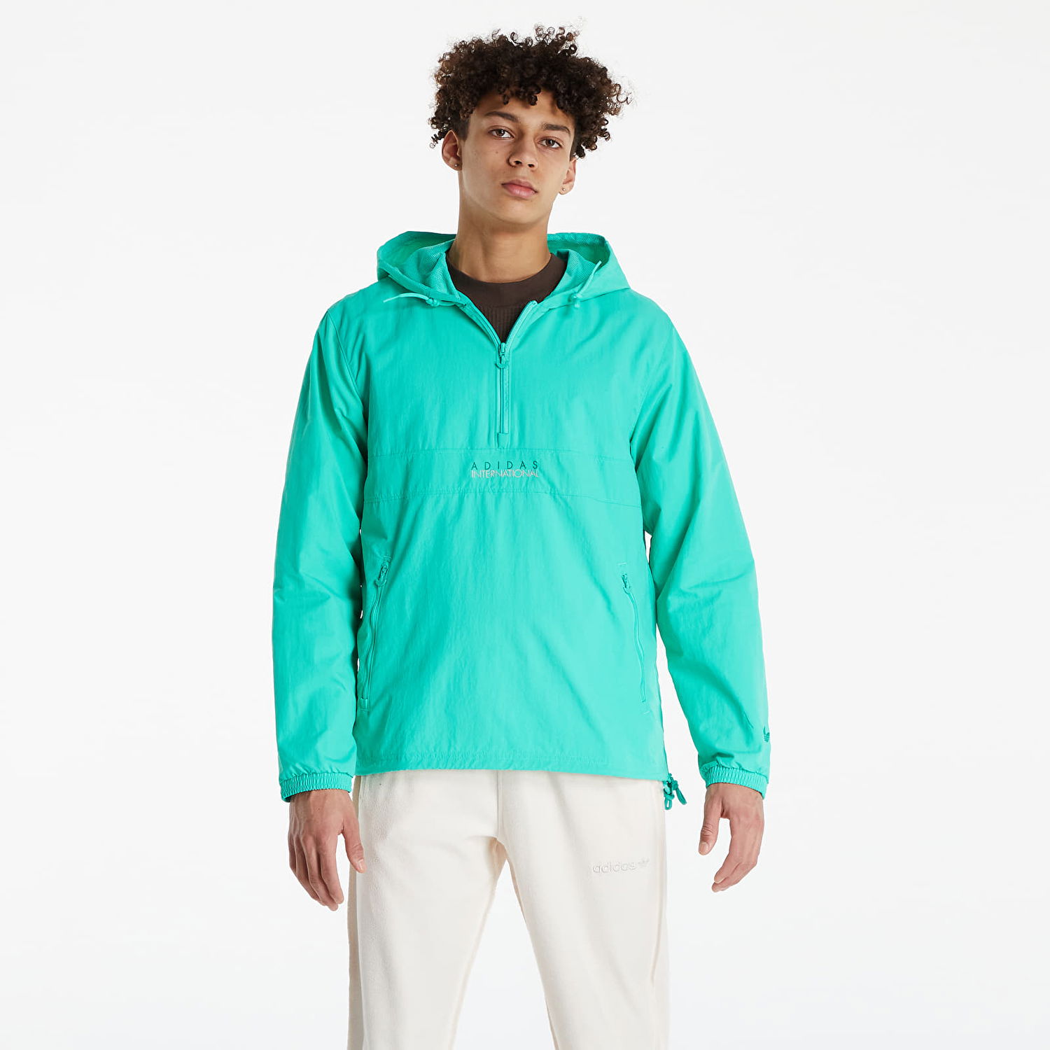 Vetrovka adidas Originals Sports Club Oth Windbreaker Zelené | HF4914, 0