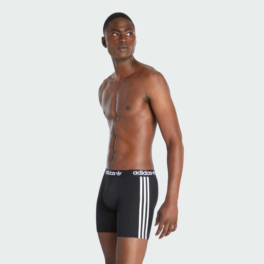 Comfort Flex Cotton Boxer Briefs With Three Stripes