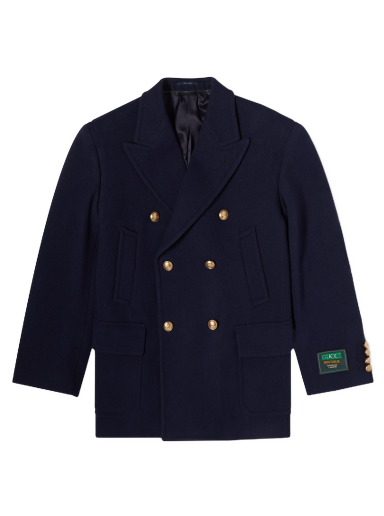 Kabáty Gucci Wool Peacoat Navy | 715703-Z582J-4379