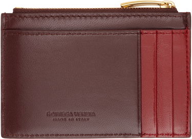 Peňaženka Bottega Veneta Intrecciato Leather Card Holder Vínová | 765460 VCQCB, 1