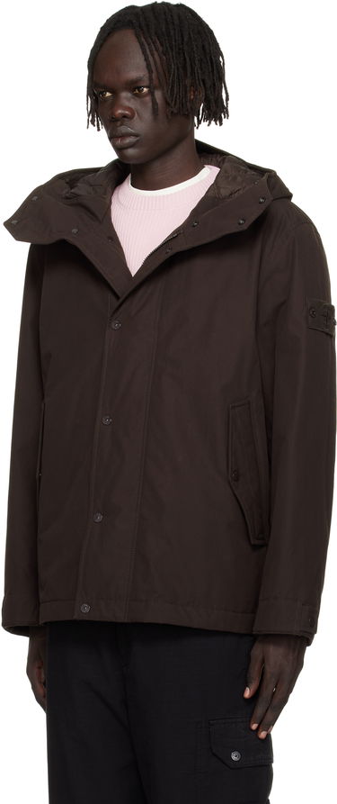 Parka Stone Island Stone Island Weatherproof Cotton Canvas Short Parka Hnedá | K2S15 4100105 S00F1, 3